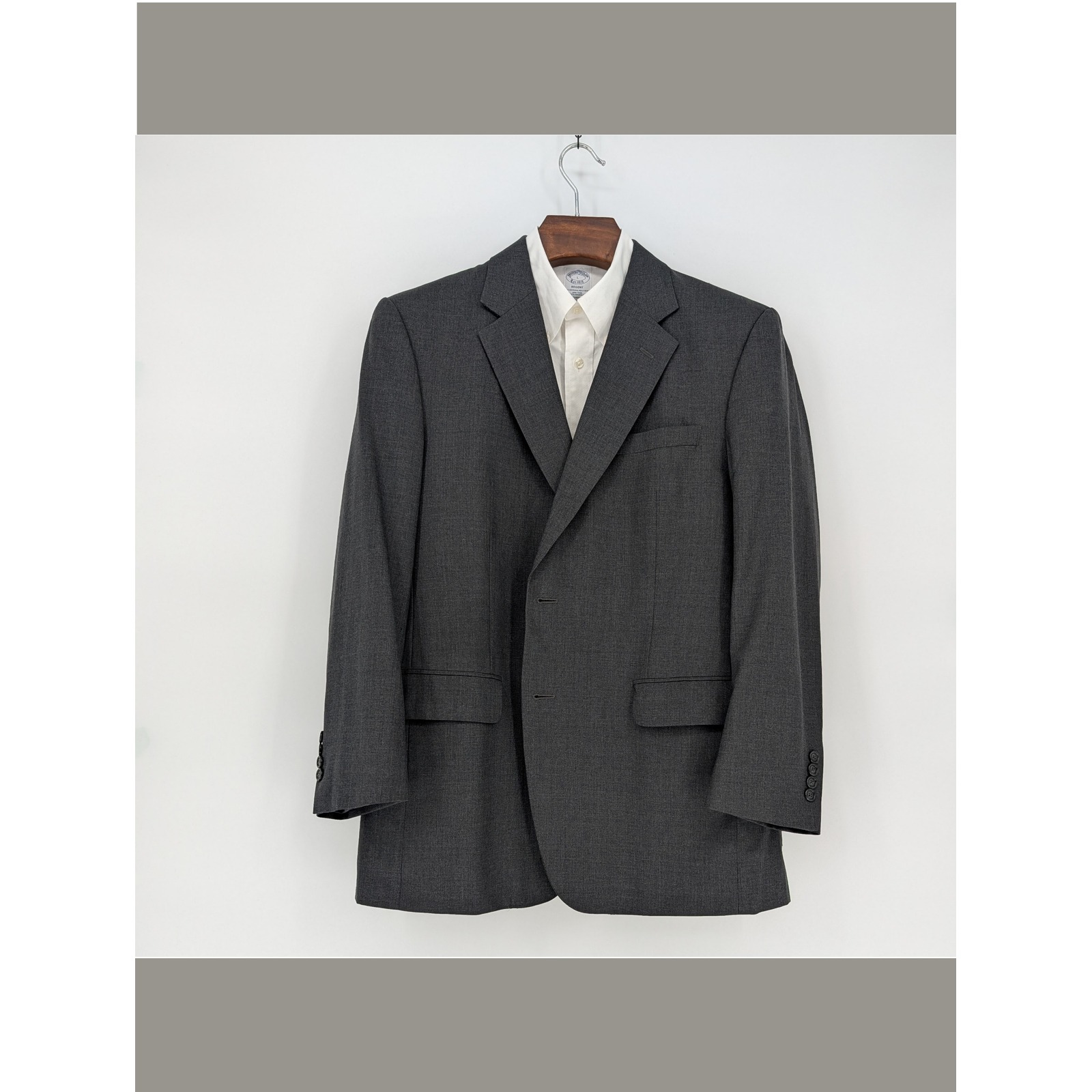 Jos A Bank Gray Wool Blazer 44r Classic 2 Button Sport Coat